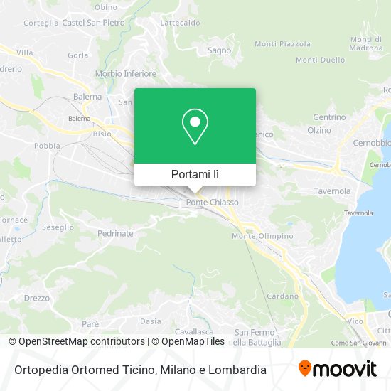 Mappa Ortopedia Ortomed Ticino