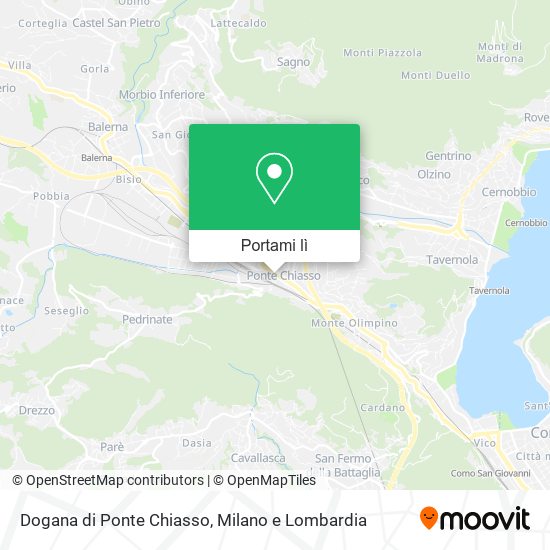Mappa Dogana di Ponte Chiasso