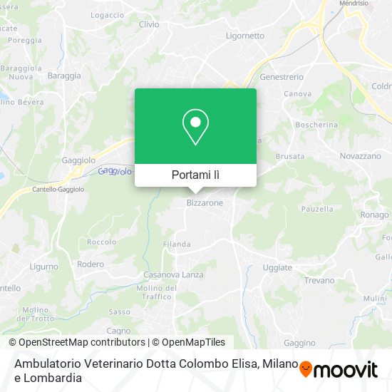 Mappa Ambulatorio Veterinario Dotta Colombo Elisa