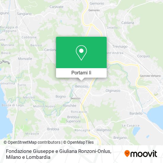 Mappa Fondazione Giuseppe e Giuliana Ronzoni-Onlus