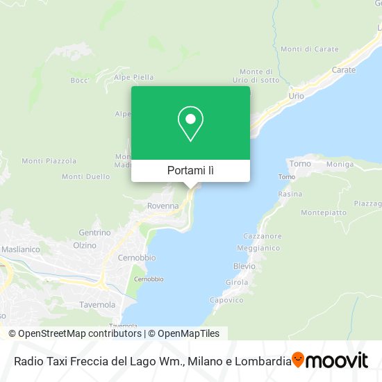 Mappa Radio Taxi Freccia del Lago Wm.