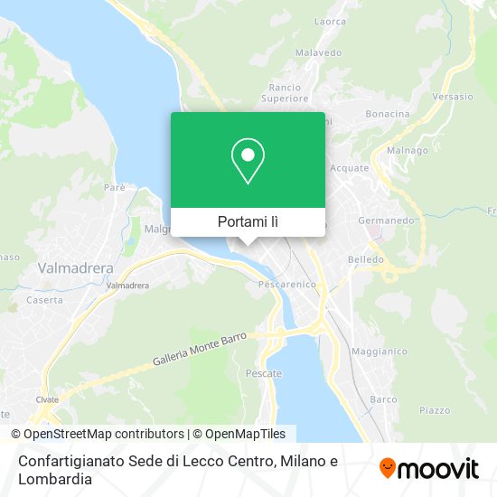 Mappa Confartigianato Sede di Lecco Centro