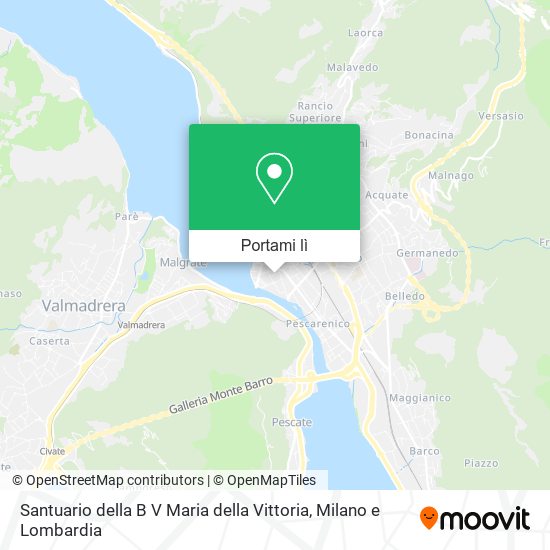 Mappa Santuario della B V Maria della Vittoria