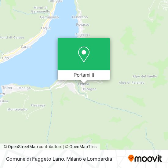 Mappa Comune di Faggeto Lario