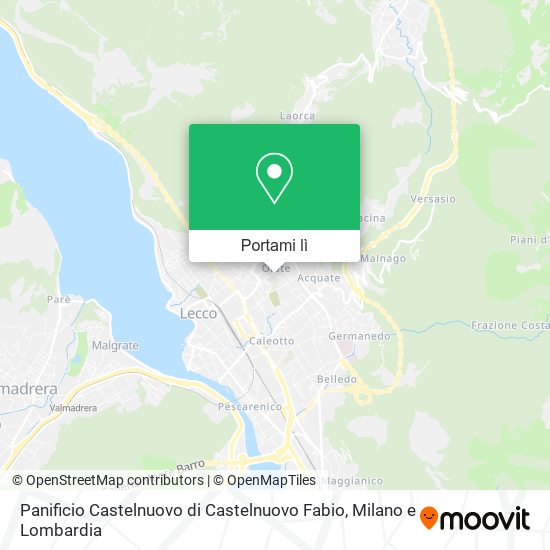 Mappa Panificio Castelnuovo di Castelnuovo Fabio
