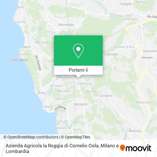 Mappa Azienda Agricola la Roggia di Cornelio Oola