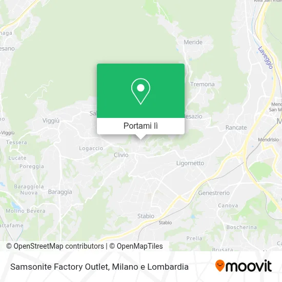Mappa Samsonite Factory Outlet