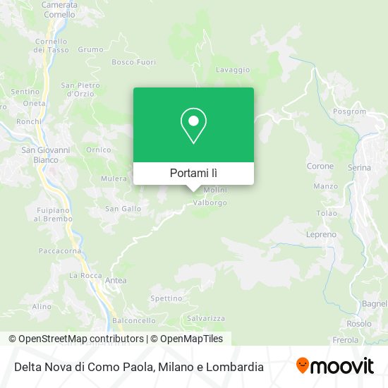 Mappa Delta Nova di Como Paola