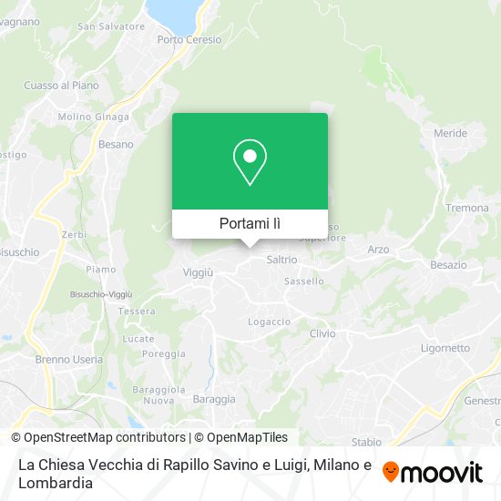 Mappa La Chiesa Vecchia di Rapillo Savino e Luigi