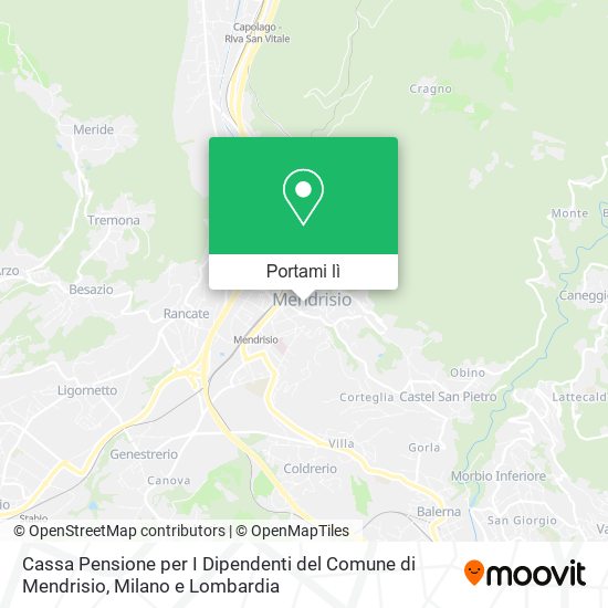 Mappa Cassa Pensione per I Dipendenti del Comune di Mendrisio