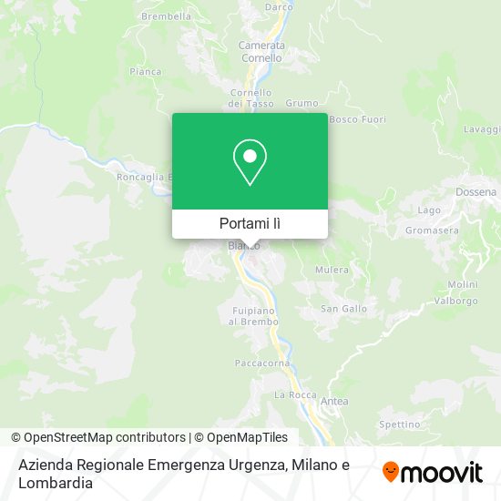 Mappa Azienda Regionale Emergenza Urgenza
