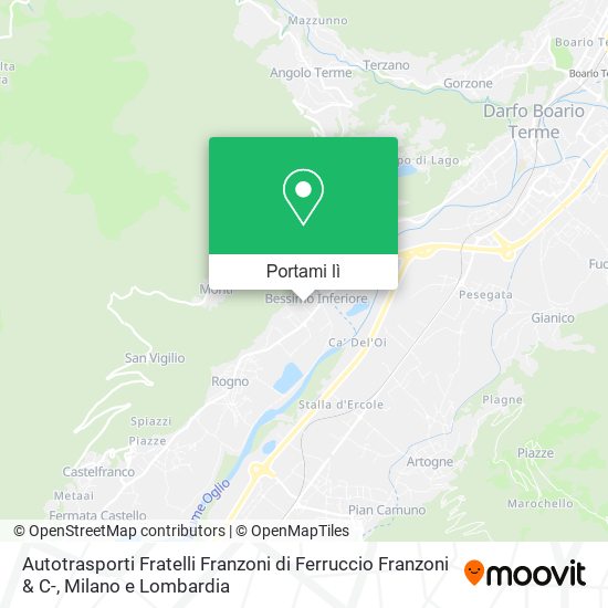 Mappa Autotrasporti Fratelli Franzoni di Ferruccio Franzoni & C-