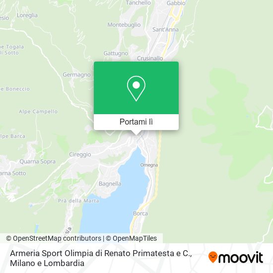 Mappa Armeria Sport Olimpia di Renato Primatesta e C.