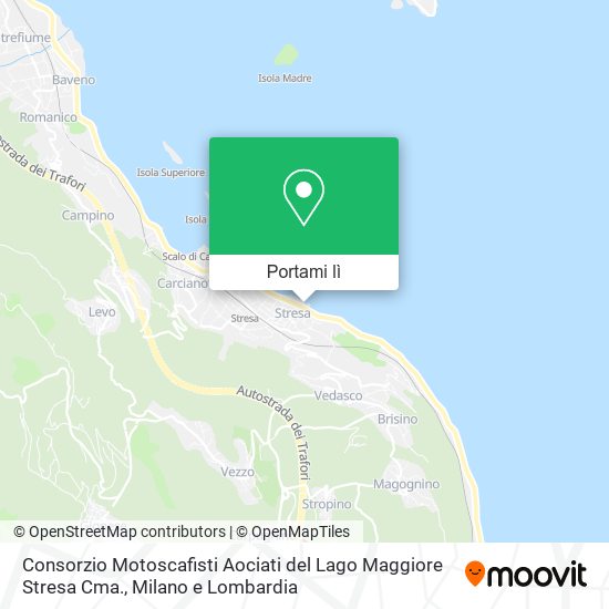 Mappa Consorzio Motoscafisti Aociati del Lago Maggiore Stresa Cma.