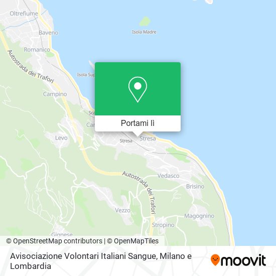 Mappa Avisociazione Volontari Italiani Sangue