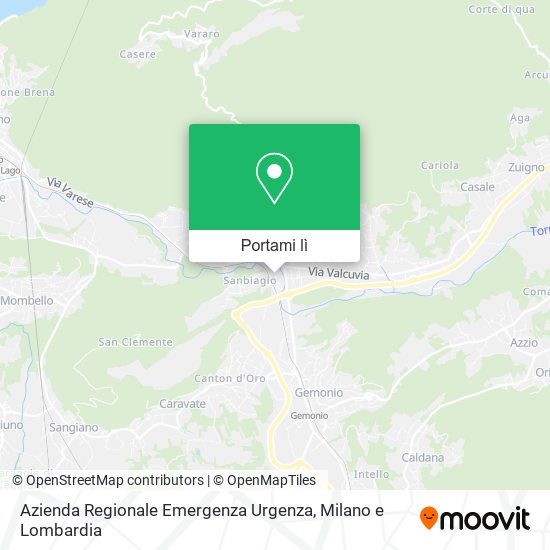 Mappa Azienda Regionale Emergenza Urgenza