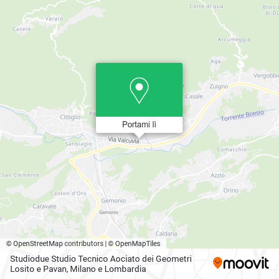 Mappa Studiodue Studio Tecnico Aociato dei Geometri Losito e Pavan