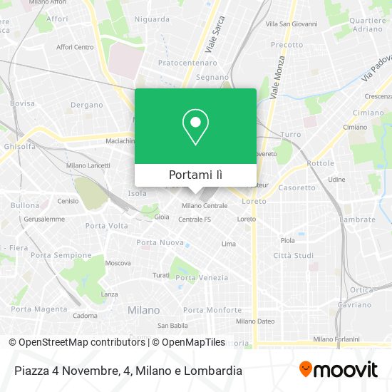 Mappa Piazza 4 Novembre, 4