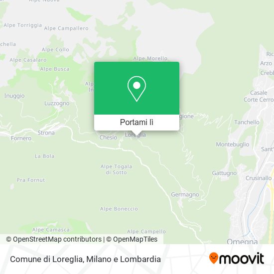 Mappa Comune di Loreglia