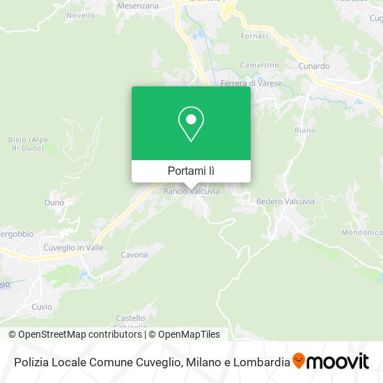 Mappa Polizia Locale Comune Cuveglio