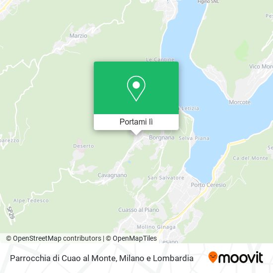 Mappa Parrocchia di Cuao al Monte