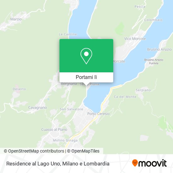 Mappa Residence al Lago Uno