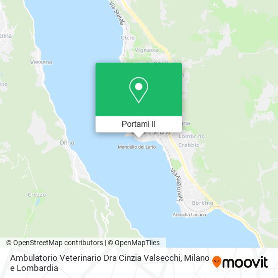 Mappa Ambulatorio Veterinario Dra Cinzia Valsecchi