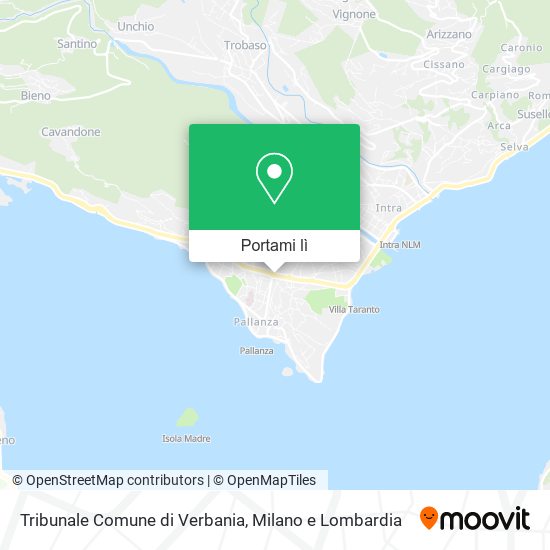 Mappa Tribunale Comune di Verbania