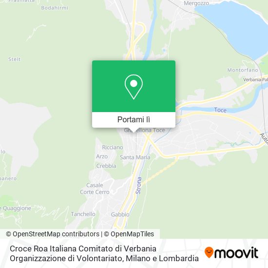 Mappa Croce Roa Italiana Comitato di Verbania Organizzazione di Volontariato