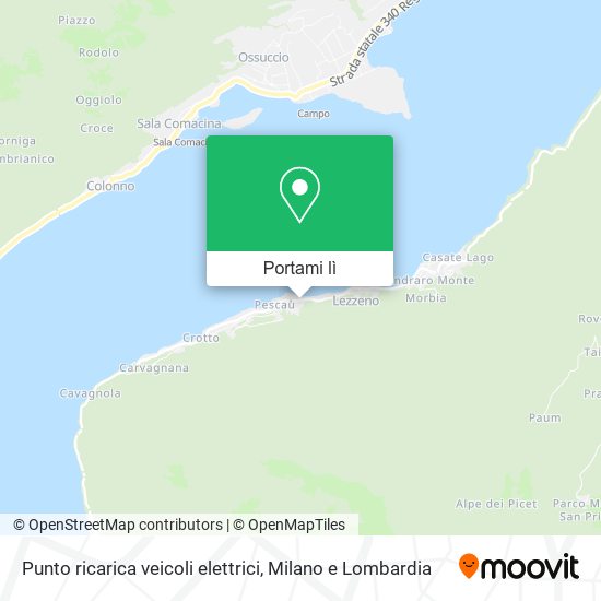 Mappa Punto ricarica veicoli elettrici