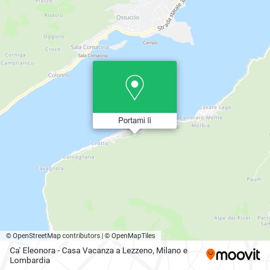 Mappa Ca' Eleonora - Casa Vacanza a Lezzeno