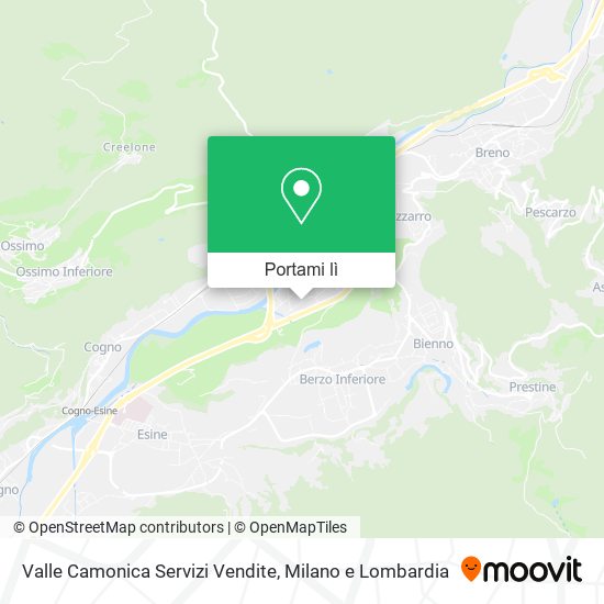 Mappa Valle Camonica Servizi Vendite