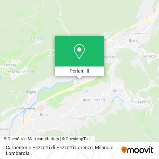 Mappa Carpenterie Pezzetti di Pezzetti Lorenzo