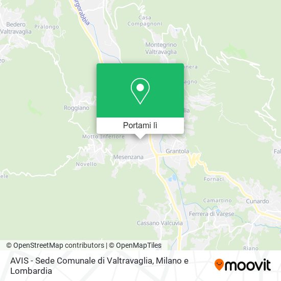 Mappa AVIS - Sede Comunale di Valtravaglia