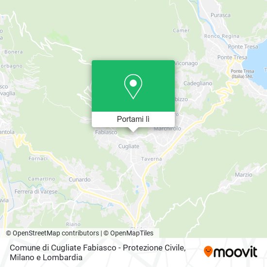 Mappa Comune di Cugliate Fabiasco - Protezione Civile