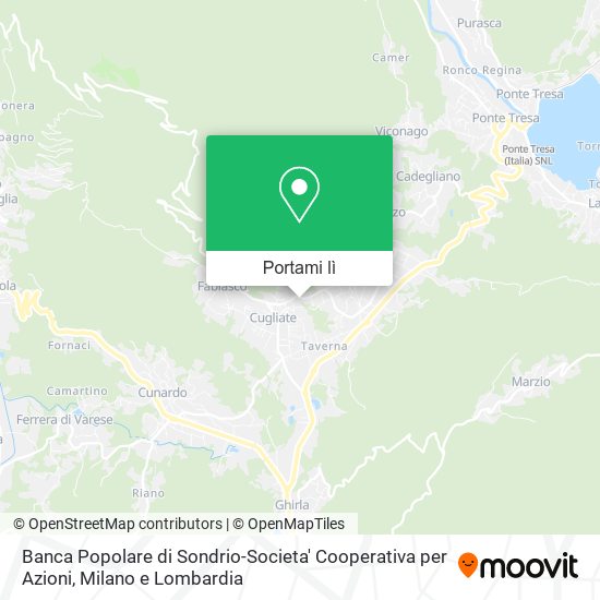 Mappa Banca Popolare di Sondrio-Societa' Cooperativa per Azioni