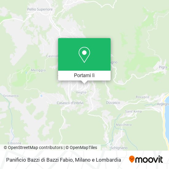 Mappa Panificio Bazzi di Bazzi Fabio