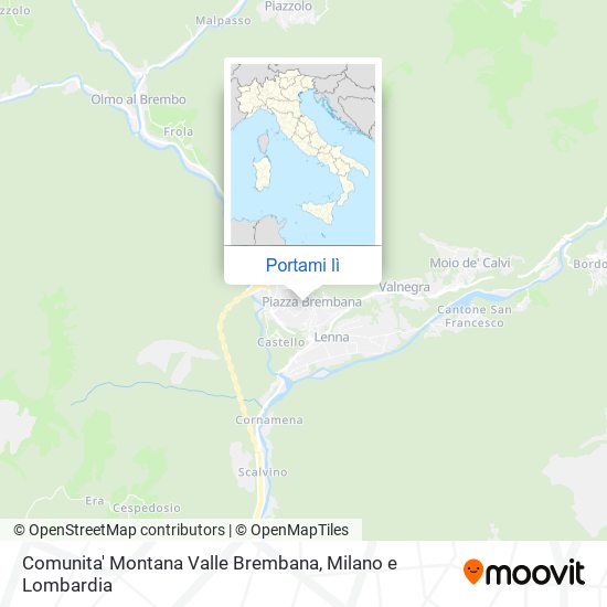 Mappa Comunita' Montana Valle Brembana