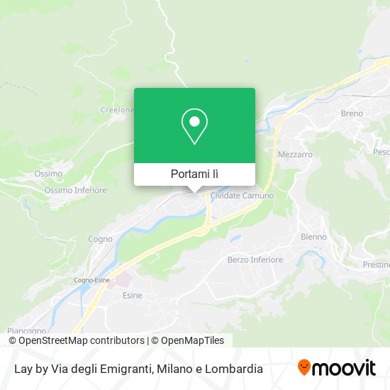 Mappa Lay by Via degli Emigranti