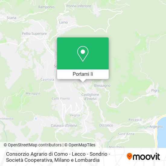 Mappa Consorzio Agrario di Como - Lecco - Sondrio - Società Cooperativa