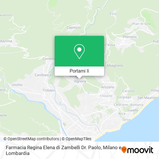 Mappa Farmacia Regina Elena di Zambelli Dr. Paolo