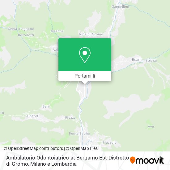 Mappa Ambulatorio Odontoiatrico-at Bergamo Est-Distretto di Gromo