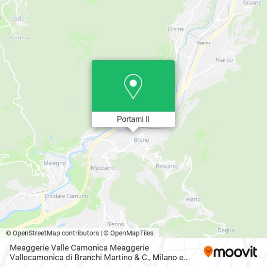 Mappa Meaggerie Valle Camonica Meaggerie Vallecamonica di Branchi Martino & C.