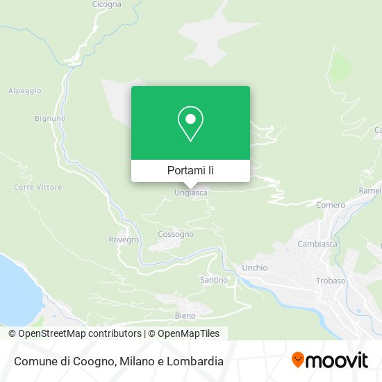 Mappa Comune di Coogno