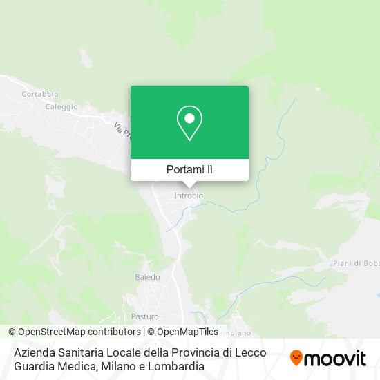 Mappa Azienda Sanitaria Locale della Provincia di Lecco Guardia Medica