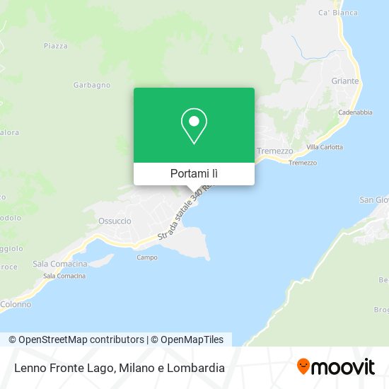 Mappa Lenno Fronte Lago