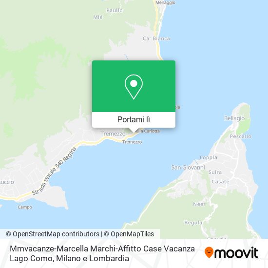 Mappa Mmvacanze-Marcella Marchi-Affitto Case Vacanza Lago Como