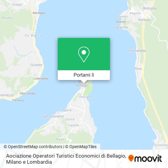 Mappa Aociazione Operatori Turistici Economici di Bellagio