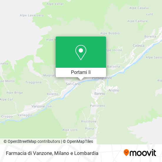 Mappa Farmacia di Vanzone