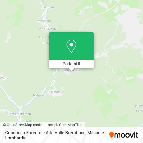 Mappa Consorzio Forestale Alta Valle Brembana